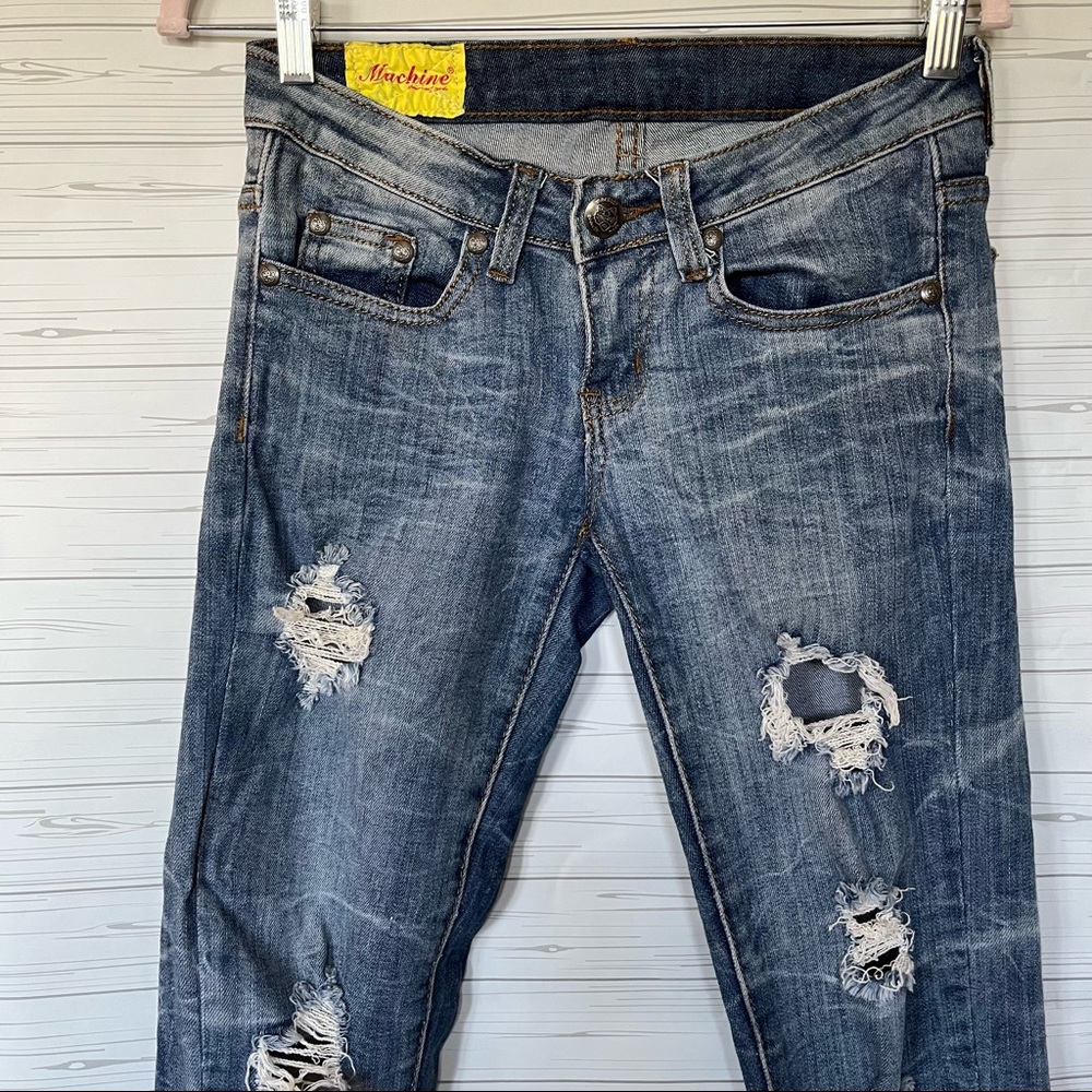 Distressed Machine Jeans - Picture 3 of 9